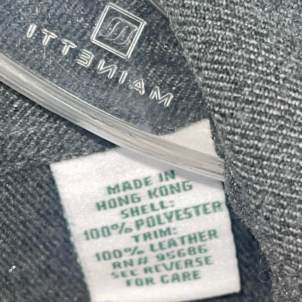 Schnees rifleman flannel shacket in grey w/leather trim collar. Size large GUC - Picture 9 of 11